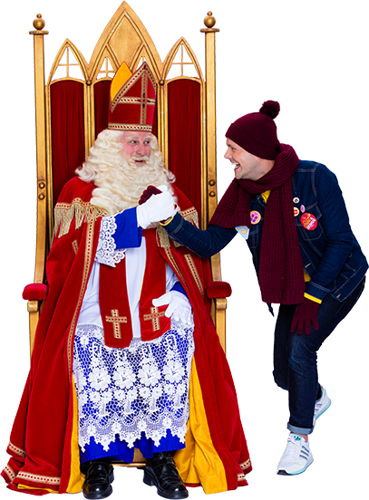 Sinterklaas op stoel interactie
